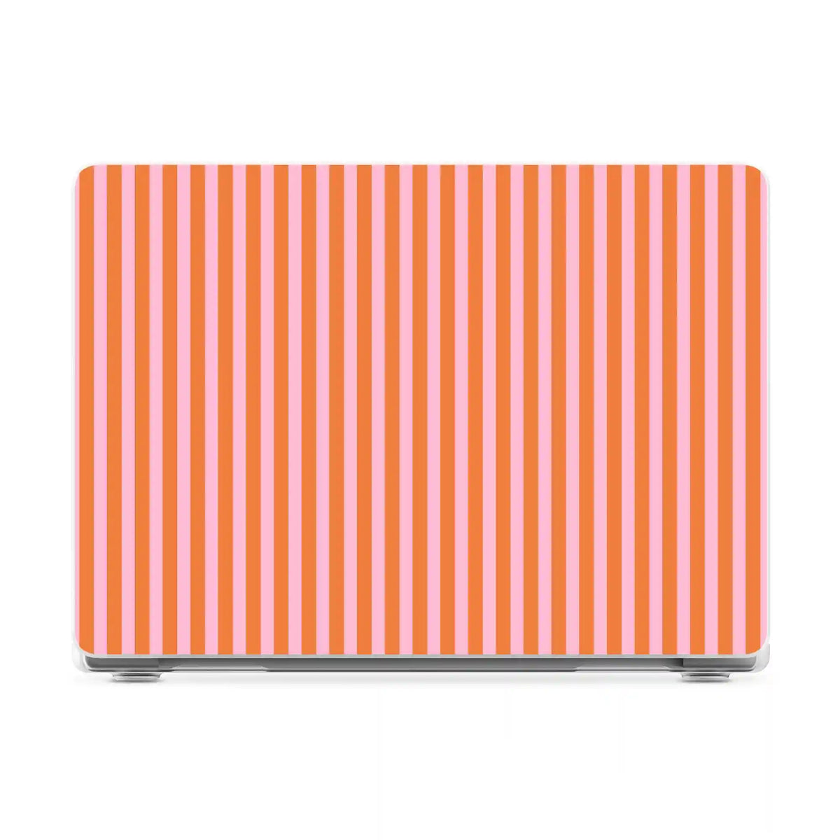 Perfect Stripes | Orange & Pink Stripes Laptop Shell