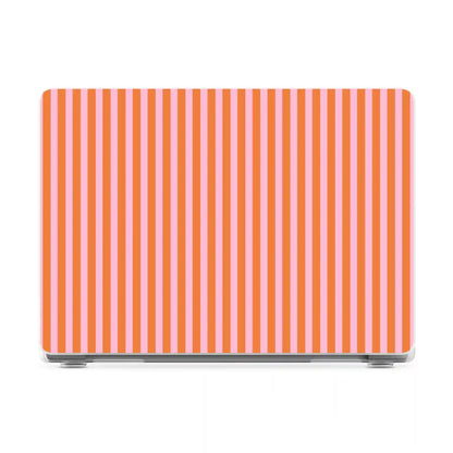 Perfect Stripes | Orange & Pink Stripes Laptop Shell