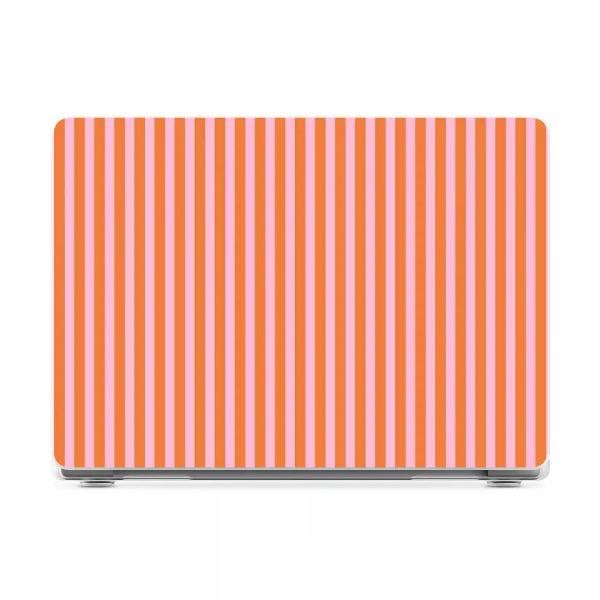 Perfect Stripes | Orange & Pink Stripes Laptop Shell