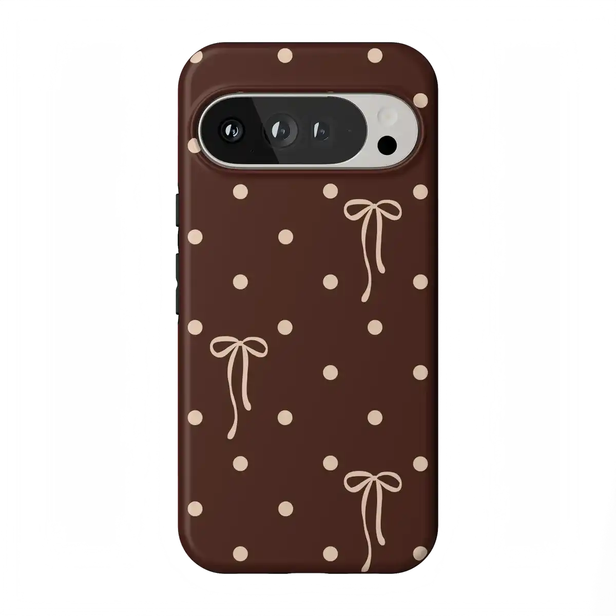 Teddy Bows | Brown Polka Dot Case