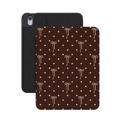 Teddy Bows | Brown Polka Dot iPad Case