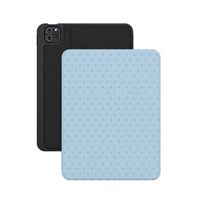 On the Dot | Blue Monochrome Polka Dot iPad Case
