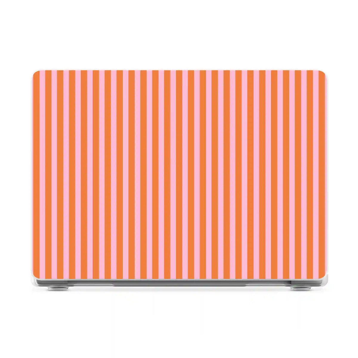 Perfect Stripes | Orange & Pink Stripes Laptop Shell
