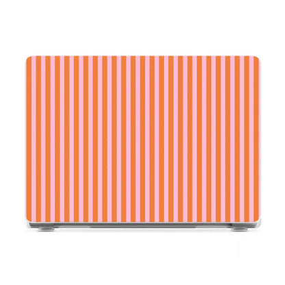 Perfect Stripes | Orange & Pink Stripes Laptop Shell