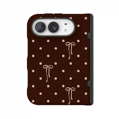 Teddy Bows | Brown Polka Dot Case