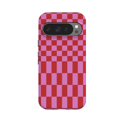Vibe Check | Pink Checkerboard Case