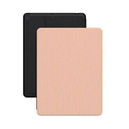Stripes and the City | Orange & Pink Pinstripe iPad Case