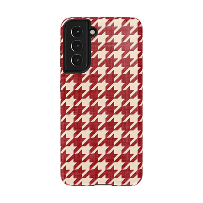 Scarlet Stitch | Red Houndstooth Case