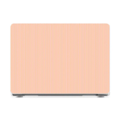 Stripes and the City | Orange & Pink Pinstripe Laptop Shell