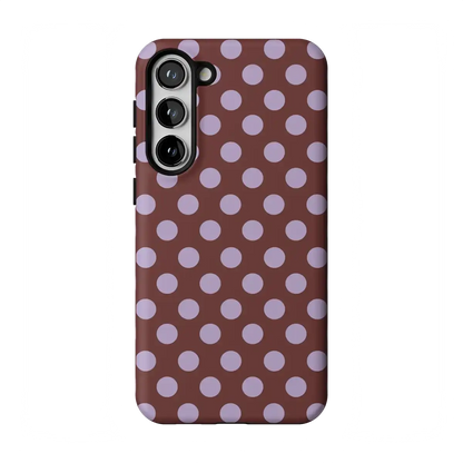 Spotted in SoHo | Burgundy Polka Dot Case