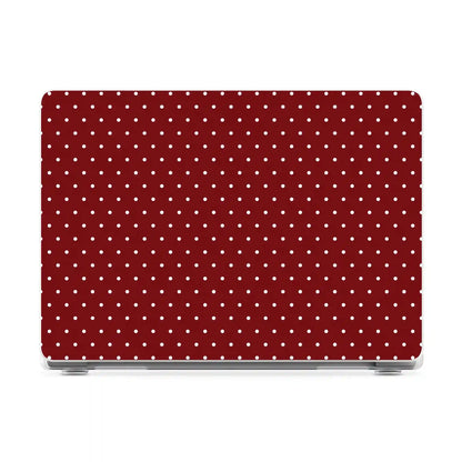 On the Dot | Maroon Polka Dot Laptop Shell