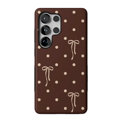 Teddy Bows | Brown Polka Dot Case