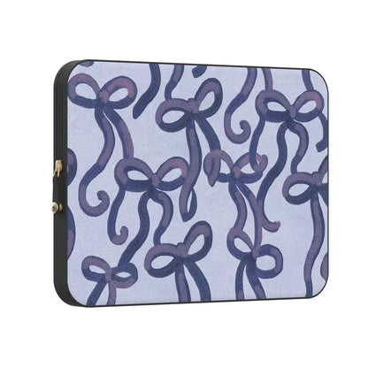 Love Me Knot | Blue Bow Laptop Case