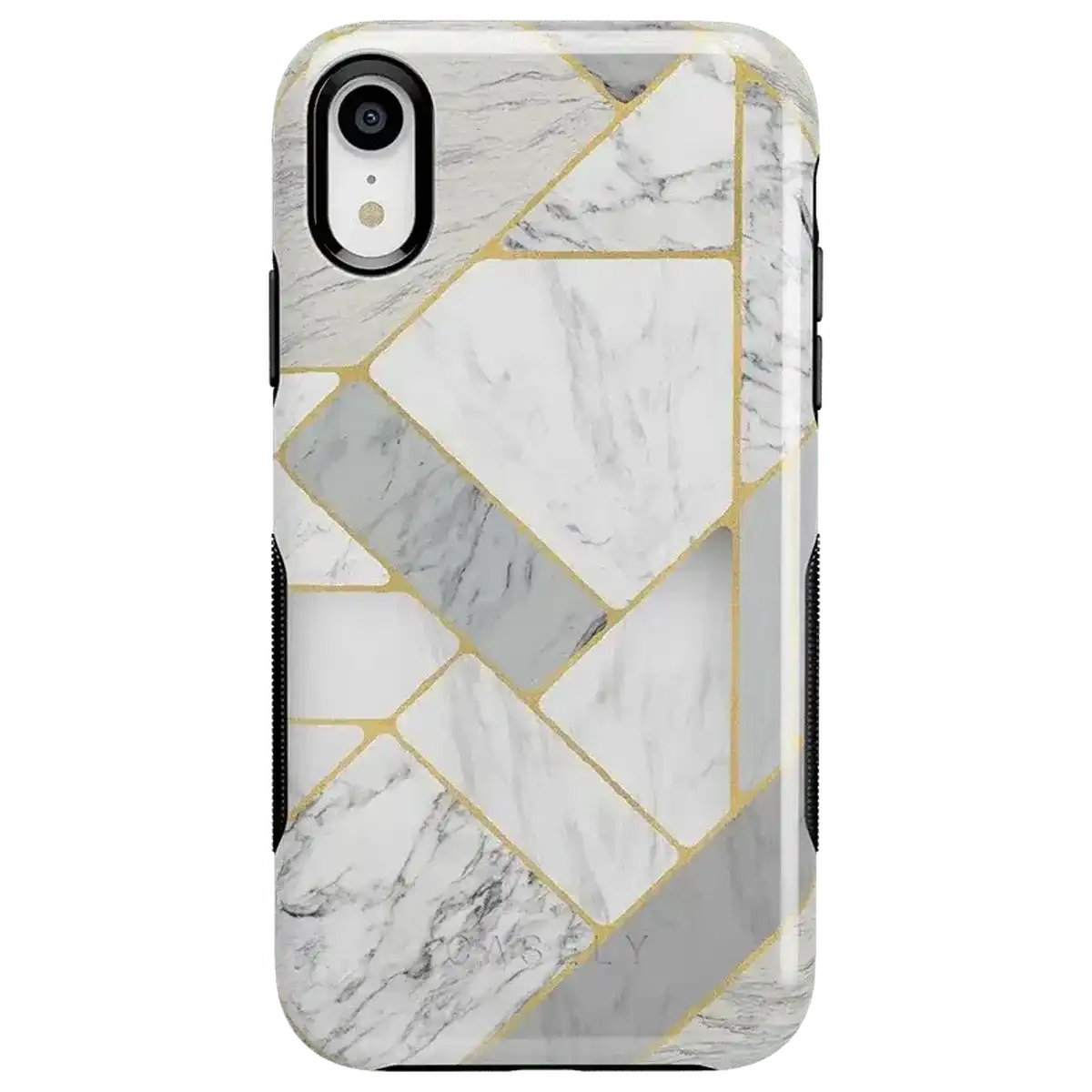 Sharp Lines | Geo White and Gold Marble Case