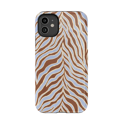 Untamed | Brown & Blue Zebra Case