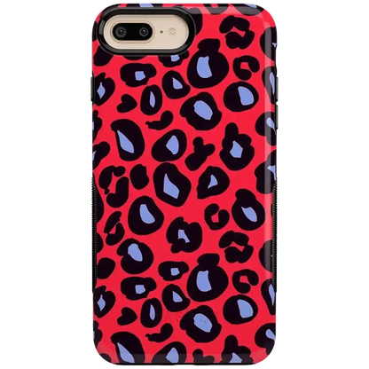 Into the Wild | Red & Blue Leopard Print Case