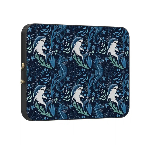 Midnight Reef | Shark Print Laptop Case