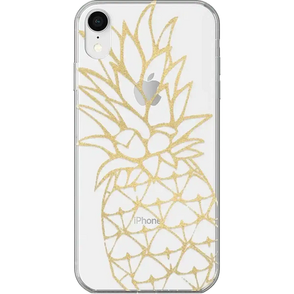 You're a Fine-Apple | Gold Pineapple Clear Case