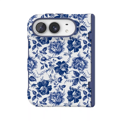 Rose to Fame | Blue & White Rose Floral Case