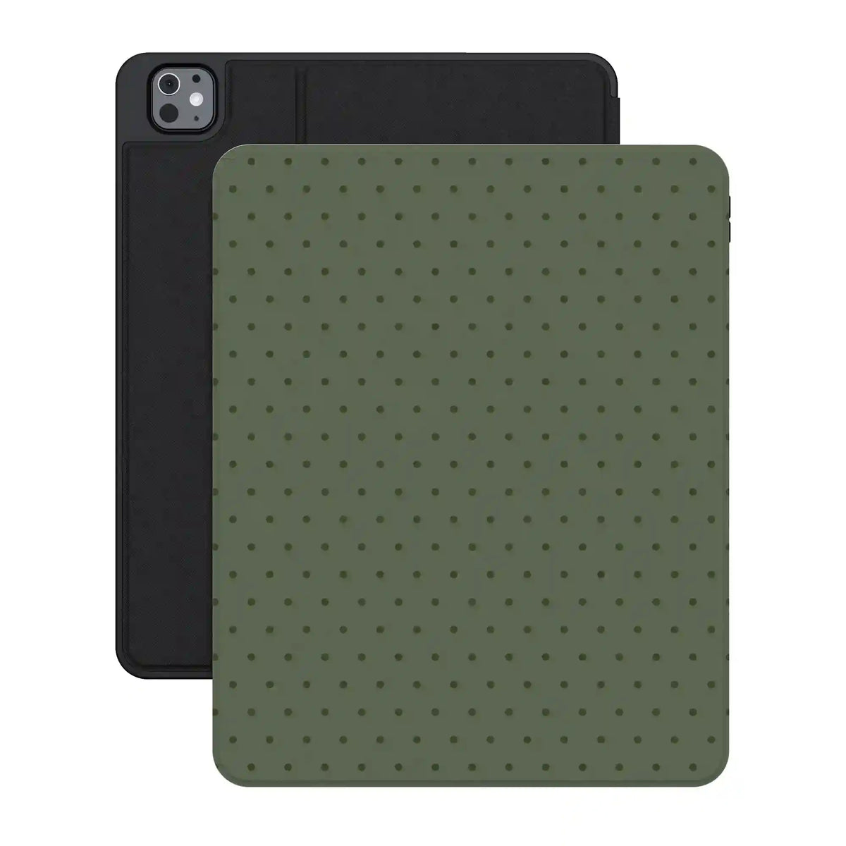 On the Dot | Olive Green Polka Dot iPad Case