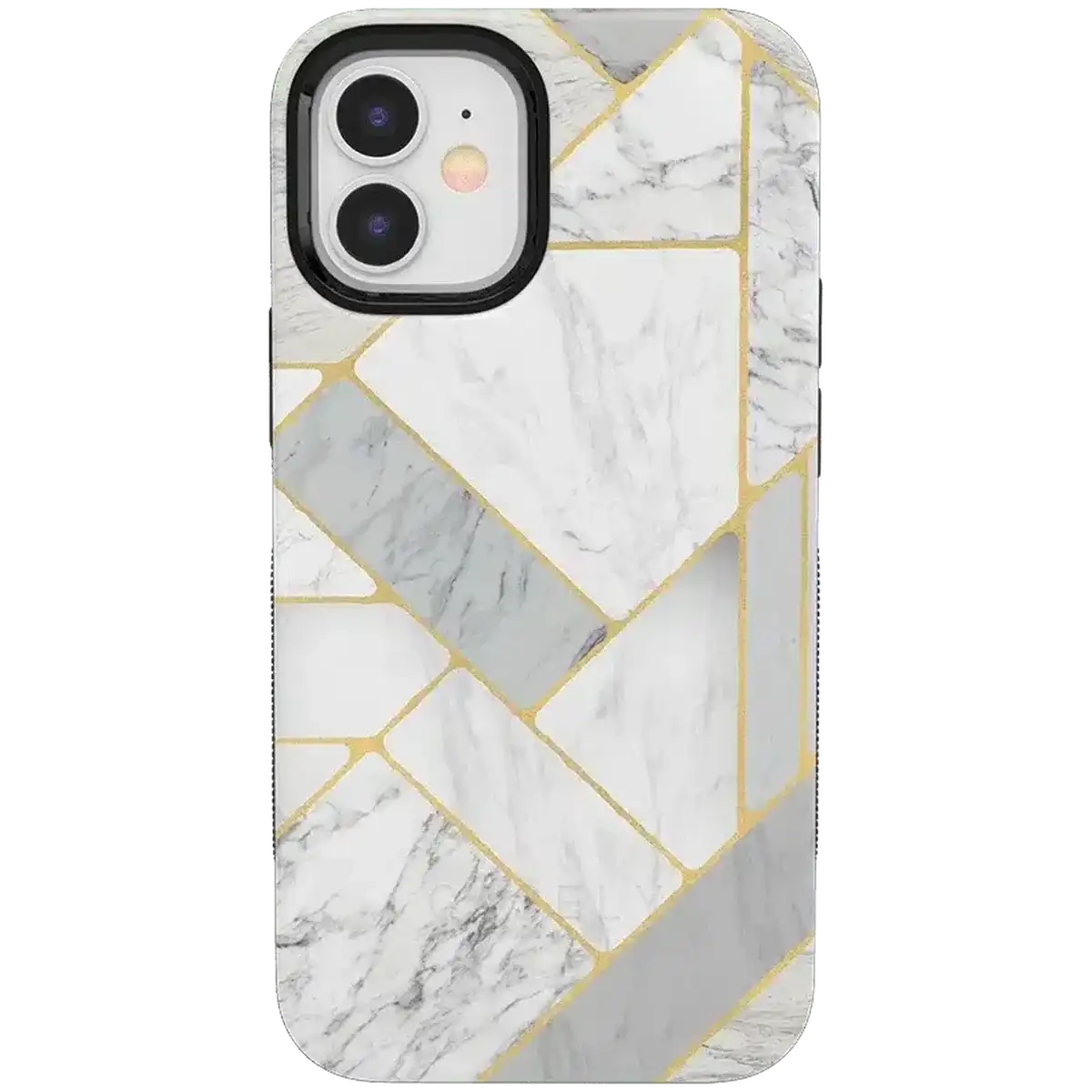 Sharp Lines | Geo White and Gold Marble Case