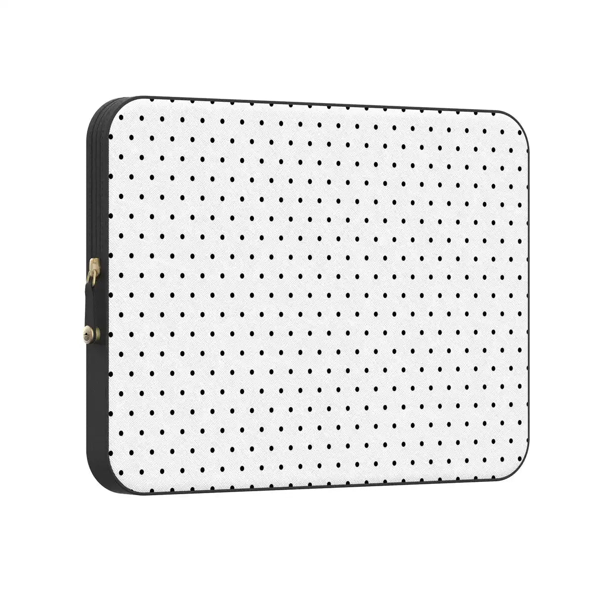 On the Dot | Black Polka Dot Laptop Case