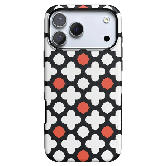 Red Lattice Tile | High Contrast Design Case