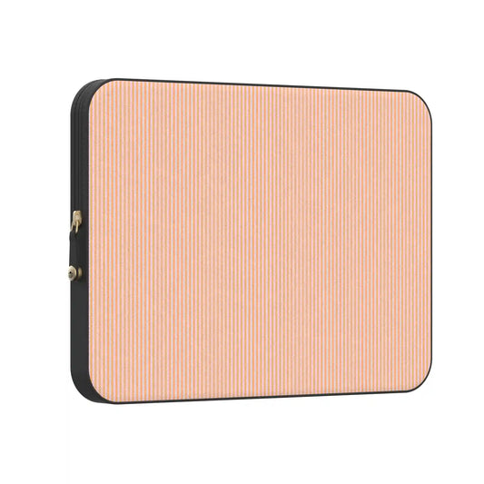 Stripes and the City | Orange & Pink Pinstripe Laptop Case