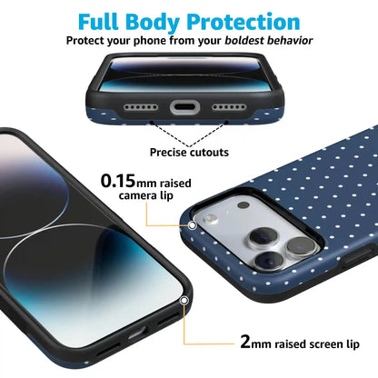 On the Dot | Navy Polka Dot Case