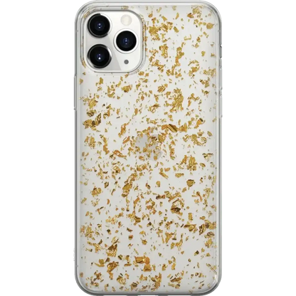 Morning Sparkle | Rose and Gold Flaked Clear Case