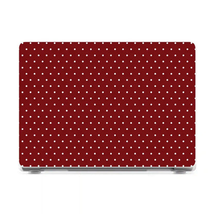 On the Dot | Maroon Polka Dot Laptop Shell