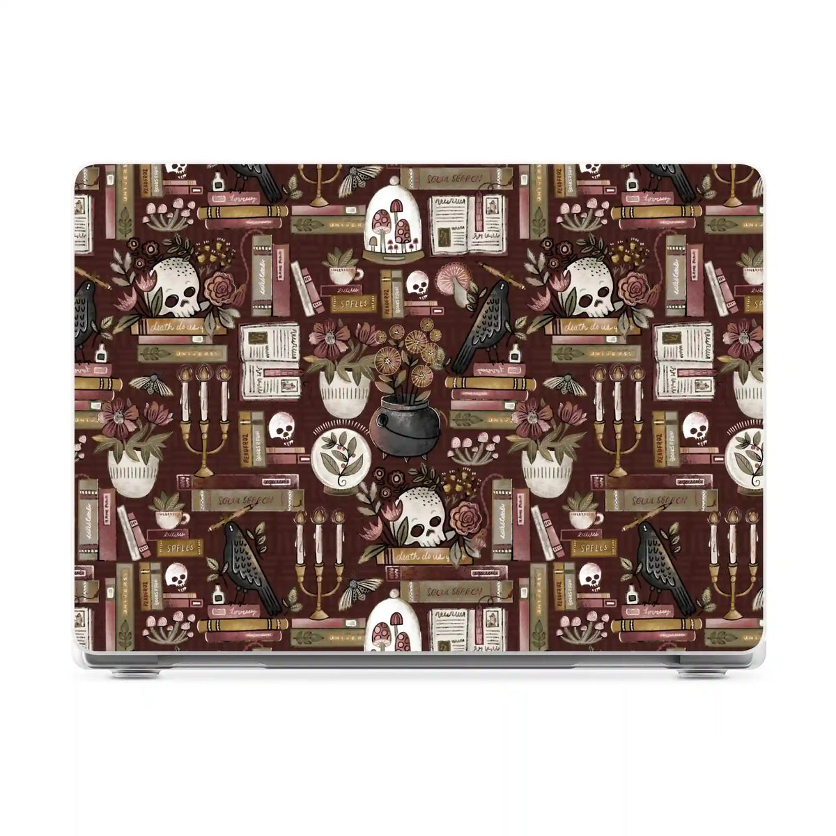 Gothic Noir | Spooky Bookshelf Laptop Shell