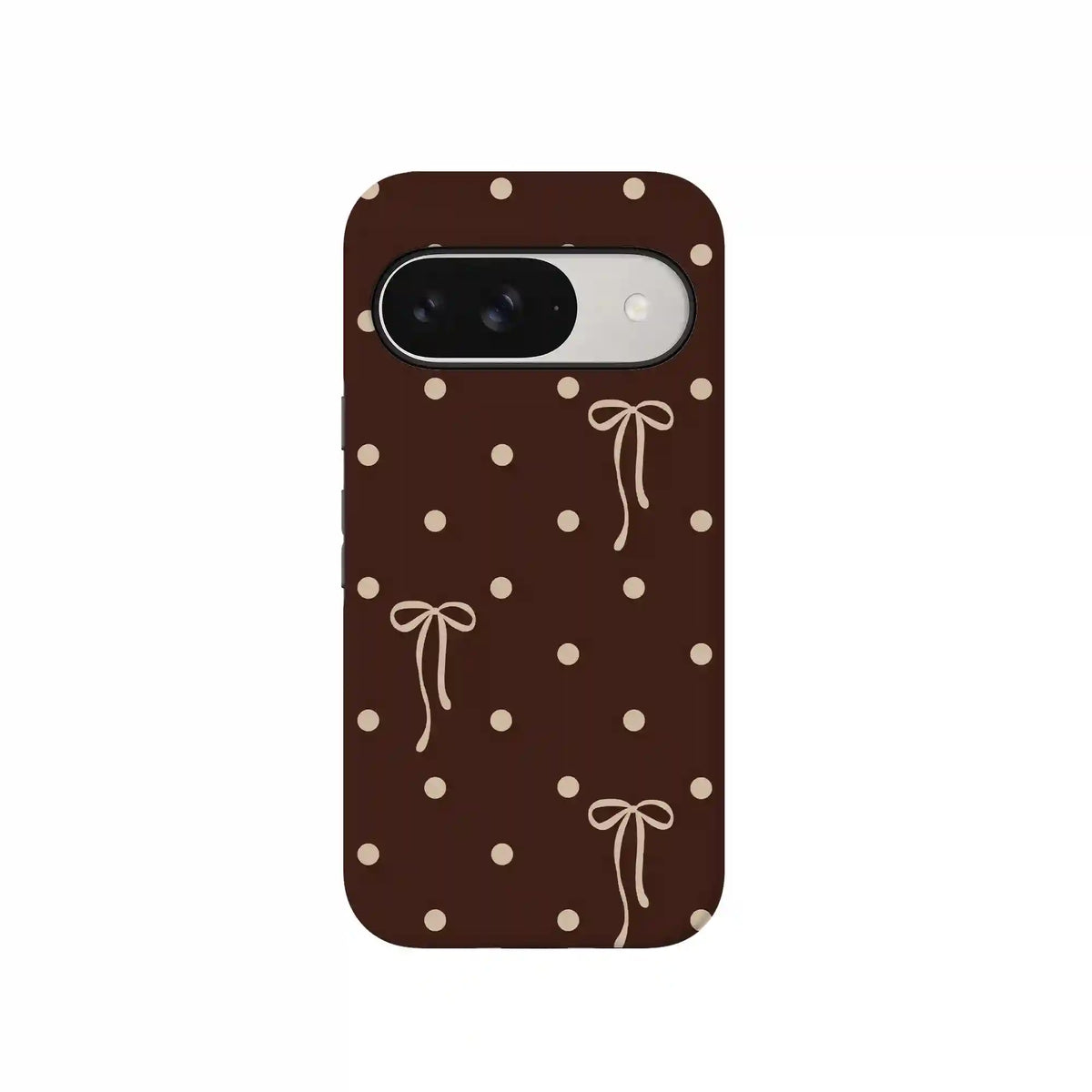 Teddy Bows | Brown Polka Dot Case