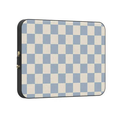 Fit Check | Light Blue Checkerboard Laptop Case