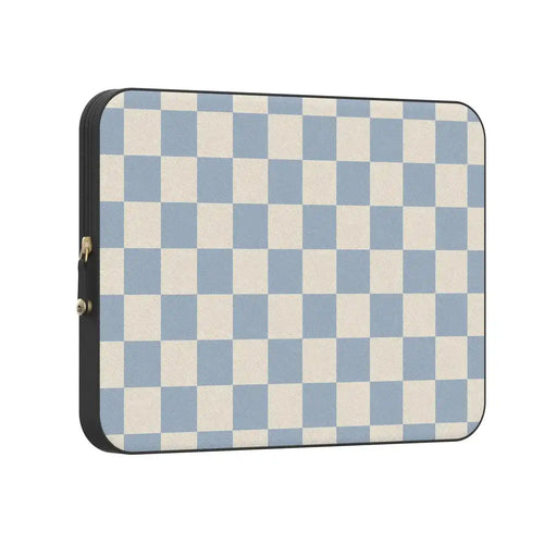 Fit Check | Light Blue Checkerboard Laptop Case