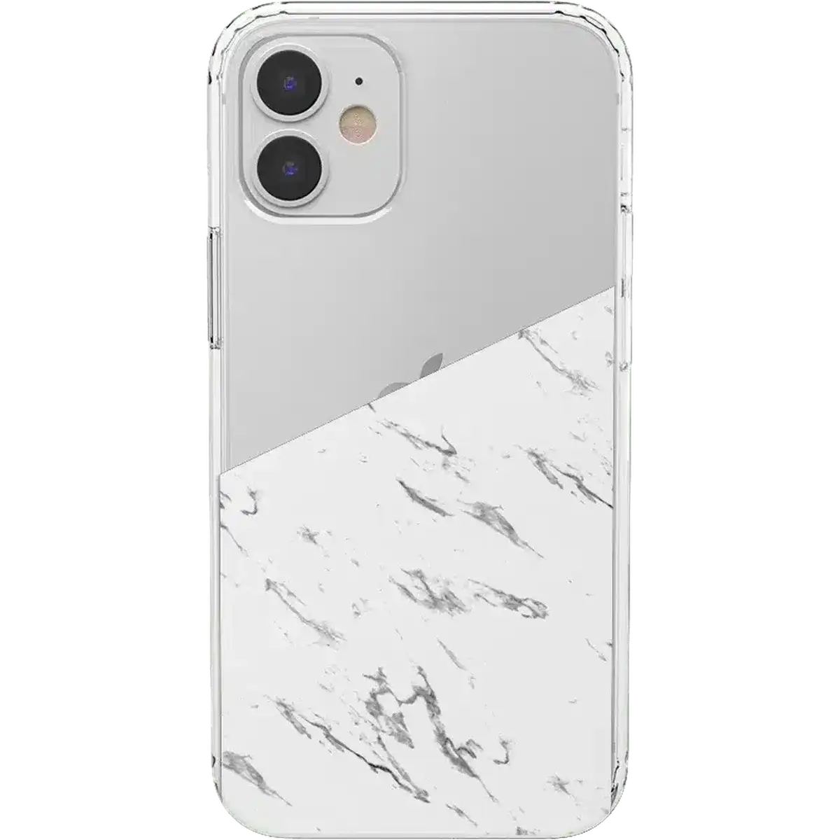 Let's Split | Half White Clear Marble Case