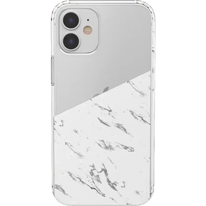 Let's Split | Half White Clear Marble Case