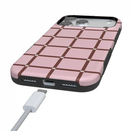 Uptown Gridlock | Pink Checkerboard Case