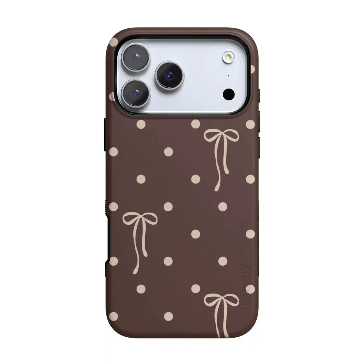 Teddy Bows | Brown Polka Dot Case