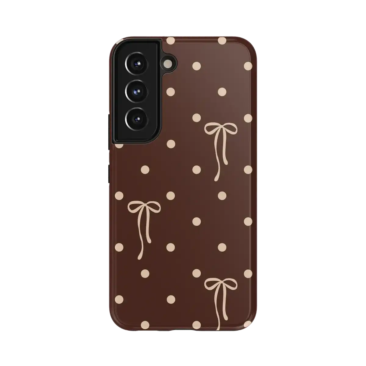 Teddy Bows | Brown Polka Dot Case