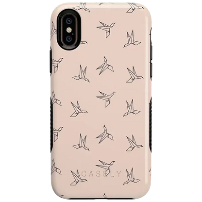 Paper Crane Origami | Beige Pattern