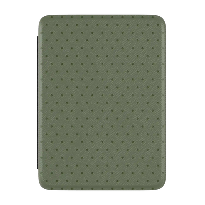 On the Dot | Olive Green Polka Dot Kindle Case