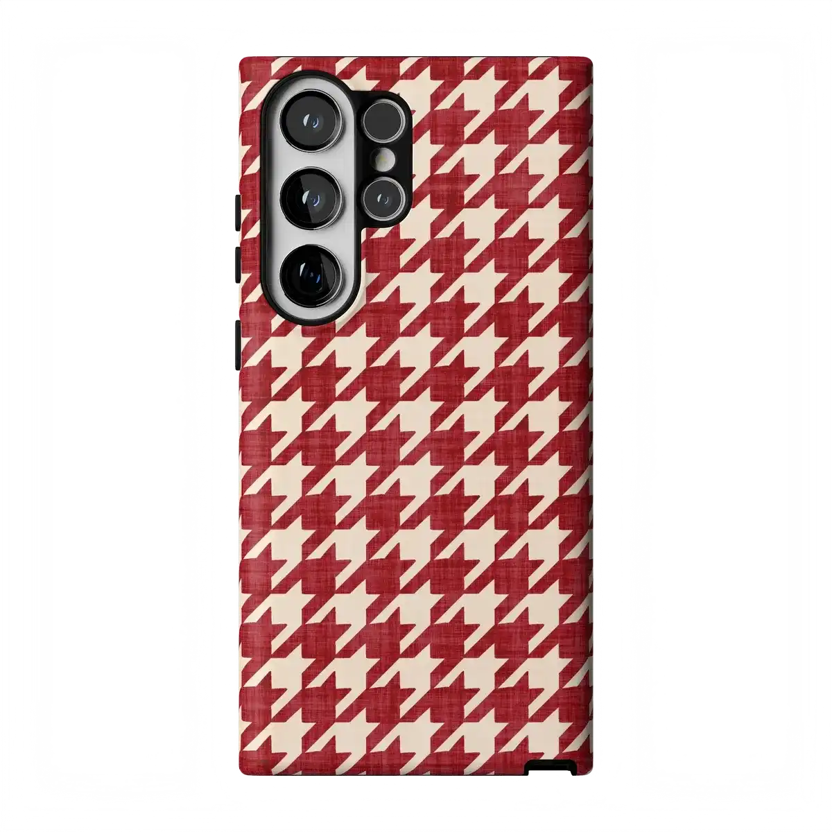 Scarlet Stitch | Red Houndstooth Case