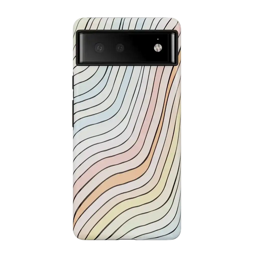 Ride The Wave | Pastel Rainbow Lined Google Pixel Case