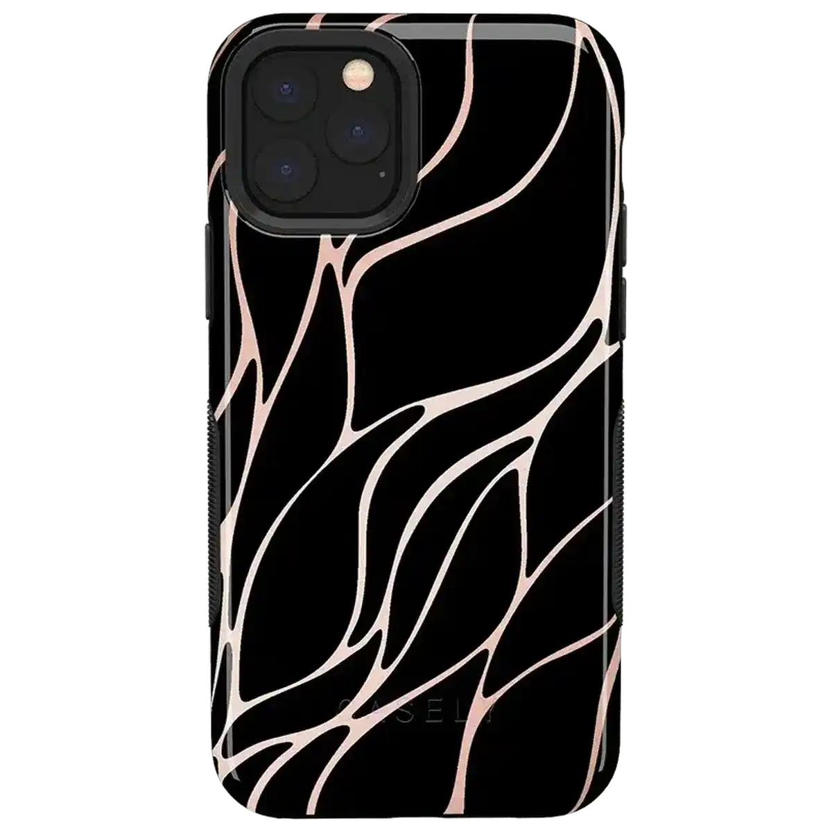 Midnight Ride | Black and Gold Metallic Waves Case