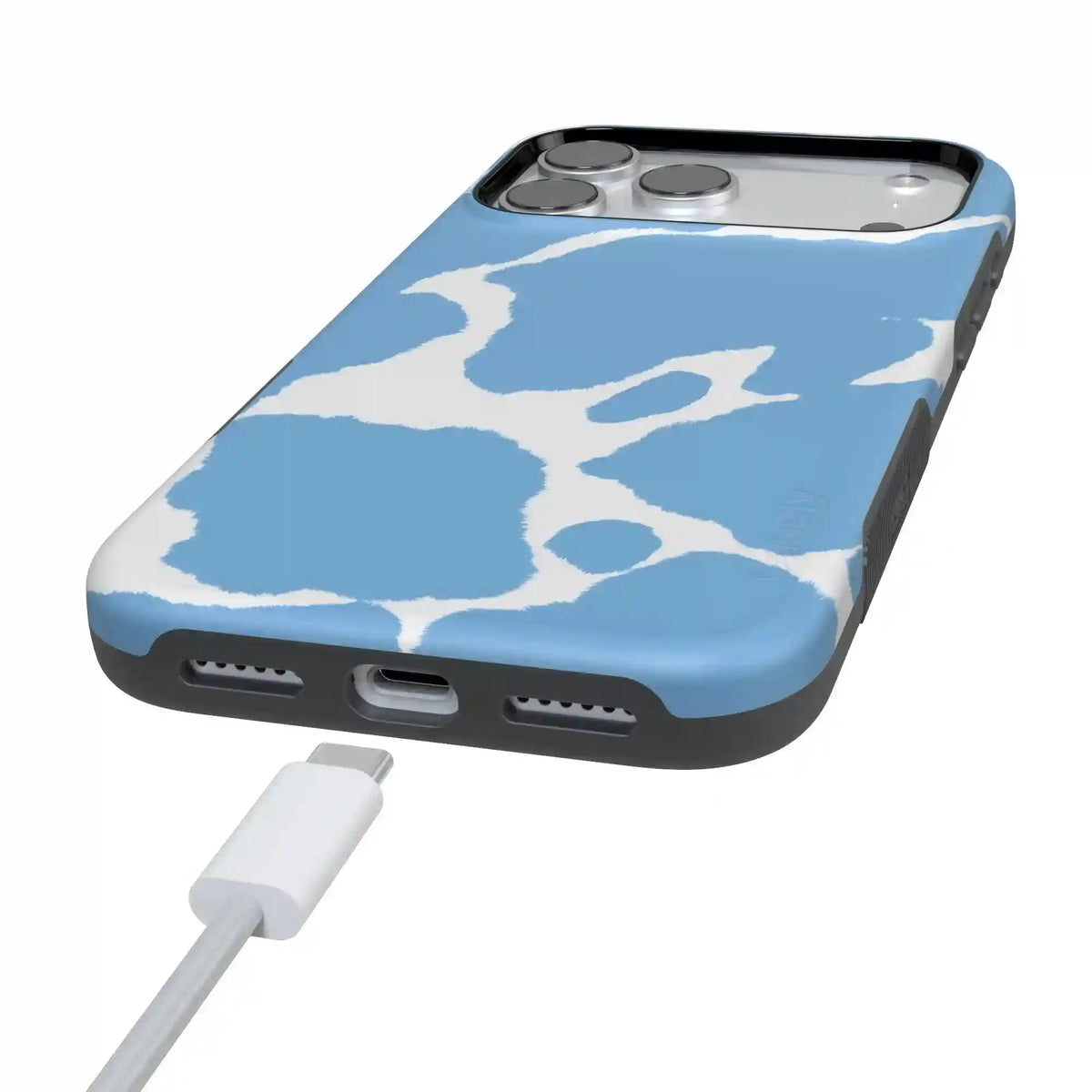 Current MOOd | Light Blue Cow Print Case