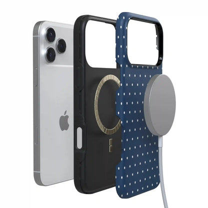 On the Dot | Navy Polka Dot Case