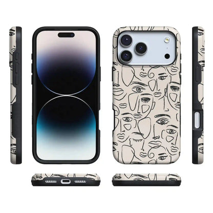 We're All Human | Minimal Face Art Case