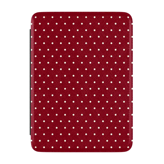 On the Dot | Maroon Polka Dot Kindle Case