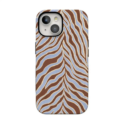 Untamed | Brown & Blue Zebra Case